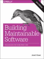 Cover of Building Maintainable Software
